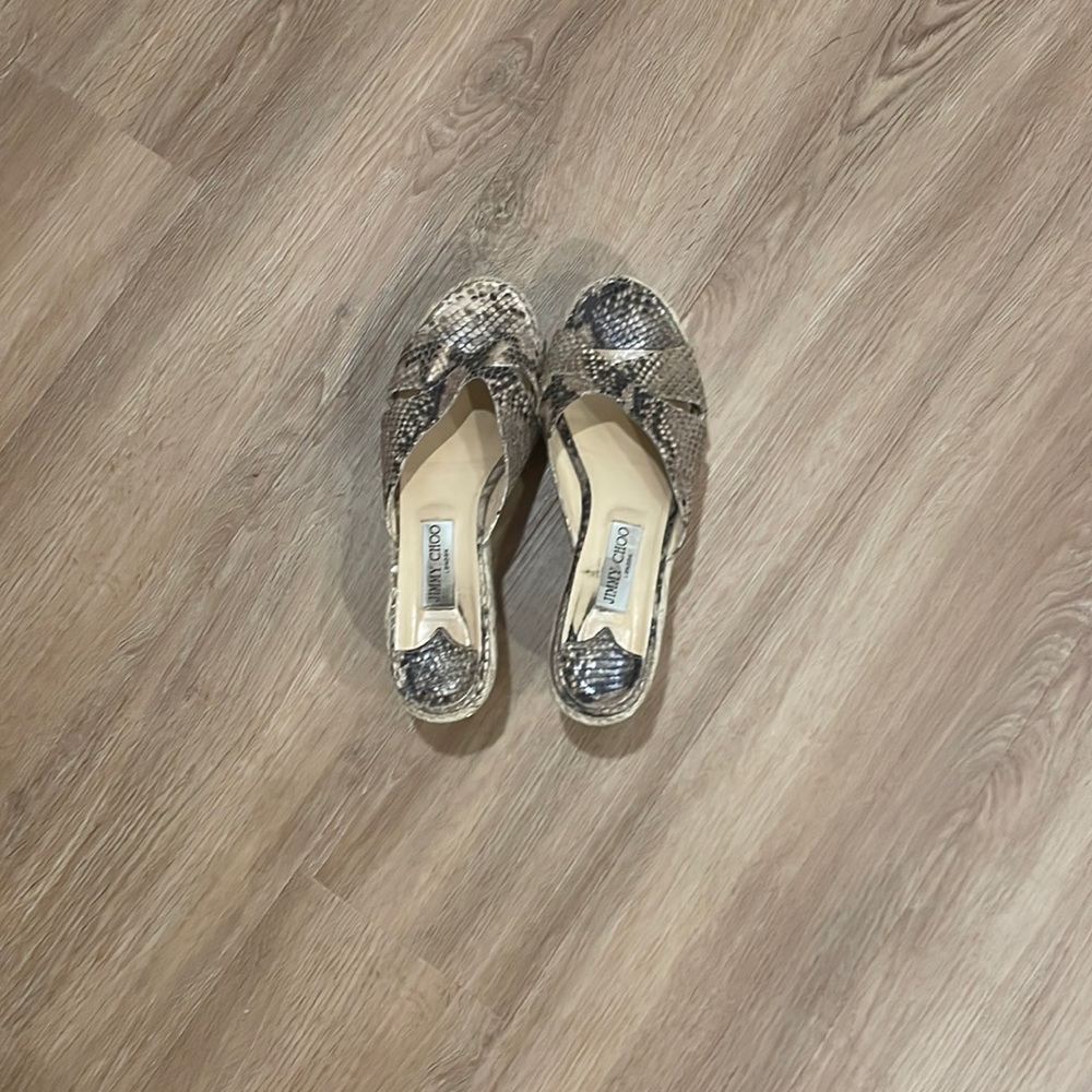 Jimmy Choo lizard espadrilles size 40